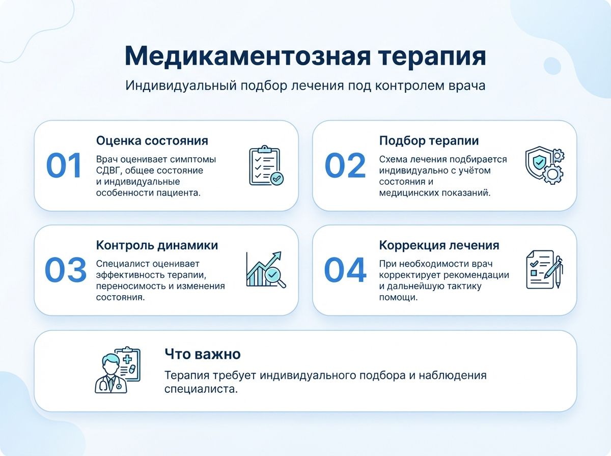 Лечение СДВГ в Иваново у детей и взрослыхинфографика
